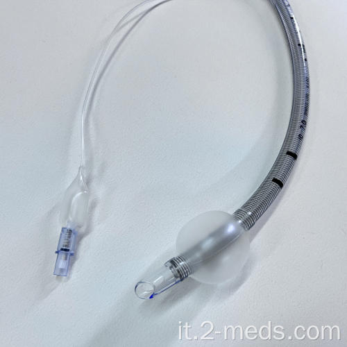 Tubo endotracheale rinforzato monouso con cuffia